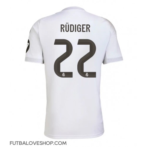 Dres Real Madrid Antonio Rudiger #22 Domáci 2025-26 Krátky Rukáv